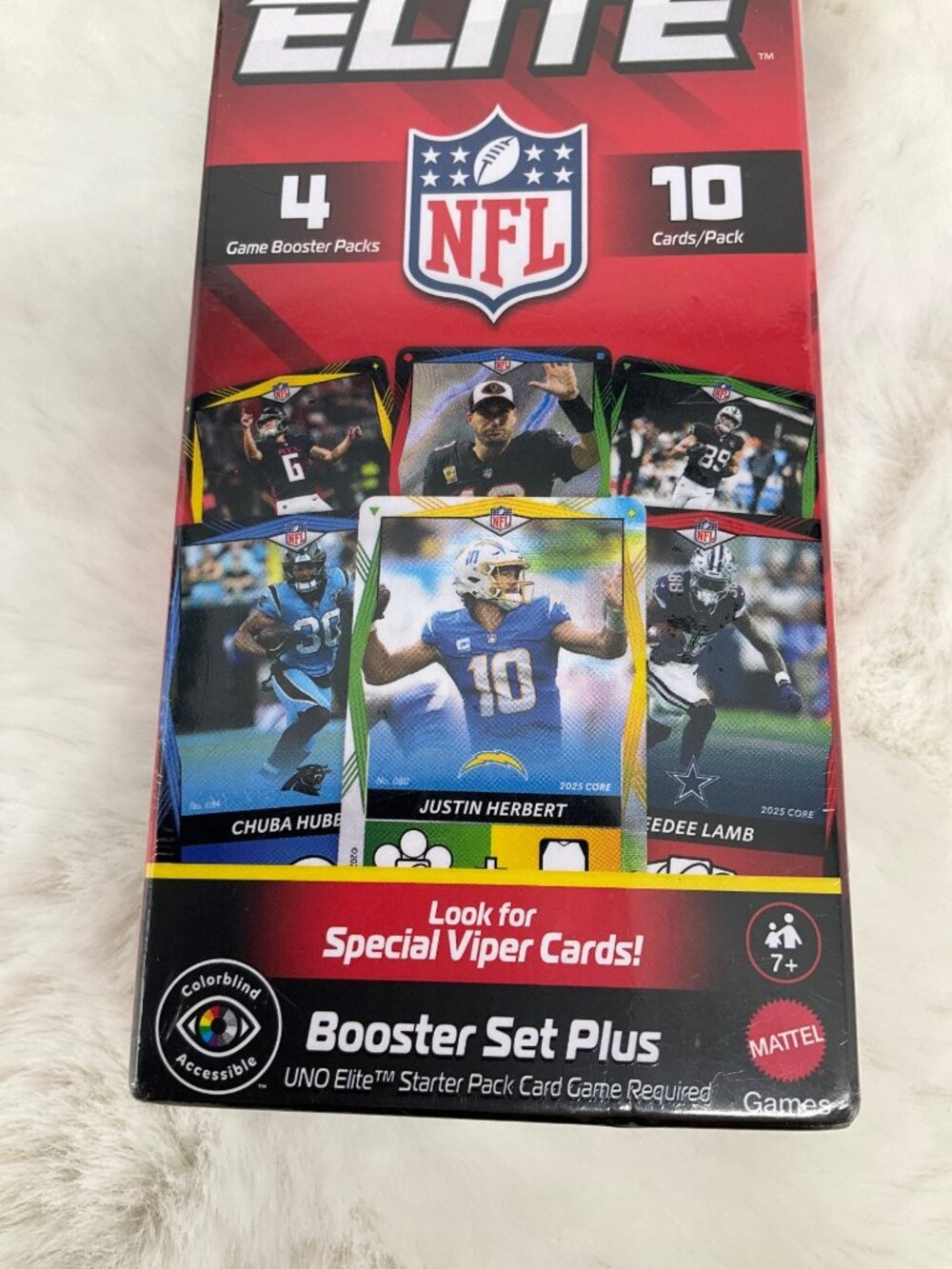 2025 UNO Elite NFL Core Edition Game Booster Set Plus 4 Packs 40 cards New seal - Picture 3 of 5